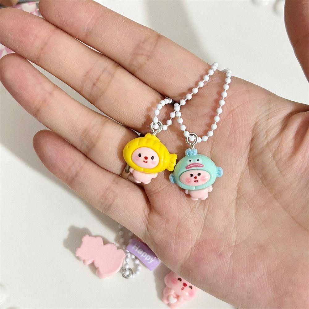 Shanhai Móc Chìa Khóa Nhỏ Nhắn Họa Tiết Hoạt Hình Màu Hồng Kiểu Hàn Quốc Giyu Yakioopy