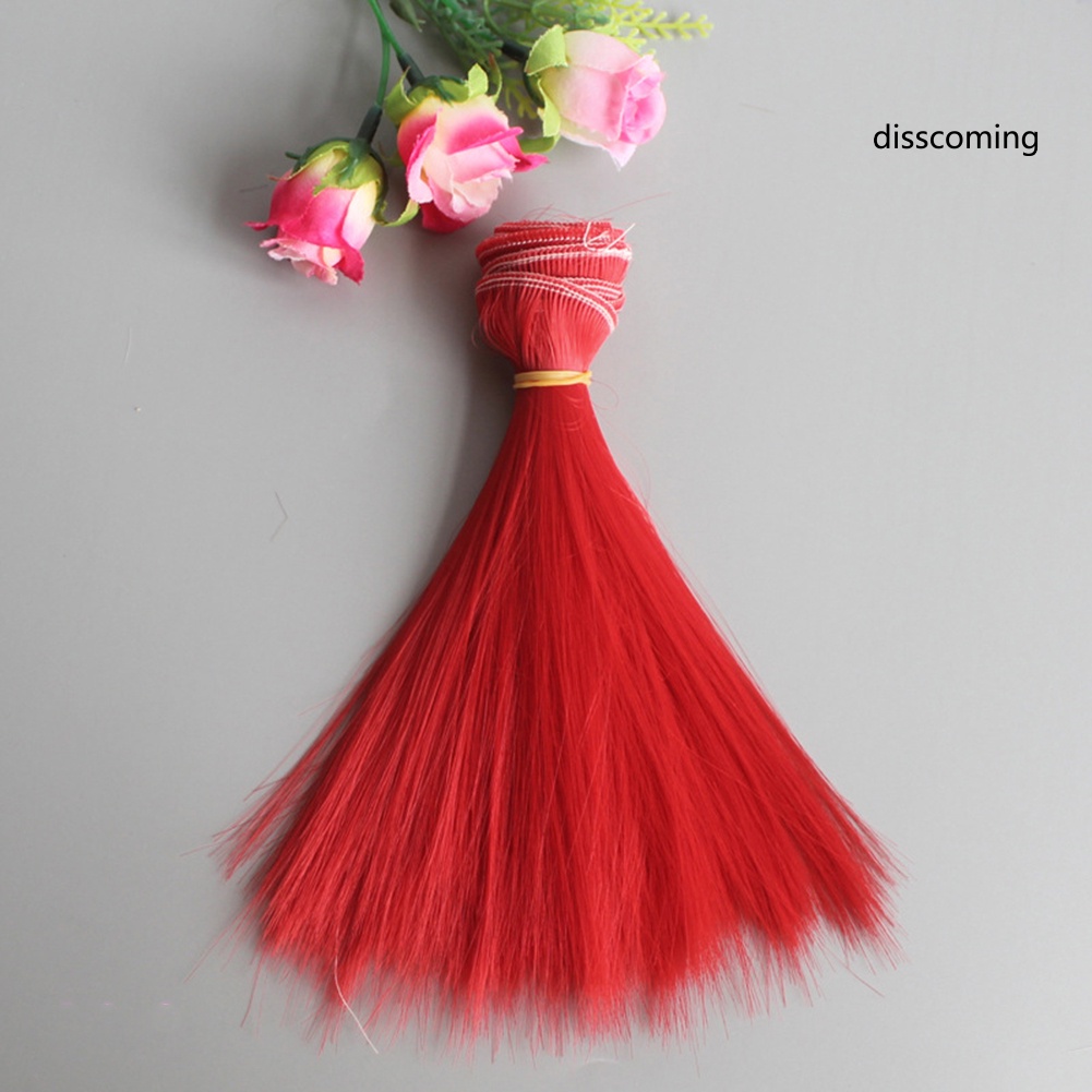 Tóc Giả Thẳng Dài 15cm Bằng Sợi Tổng Hợp Dành Cho Búp Bê bjd sd