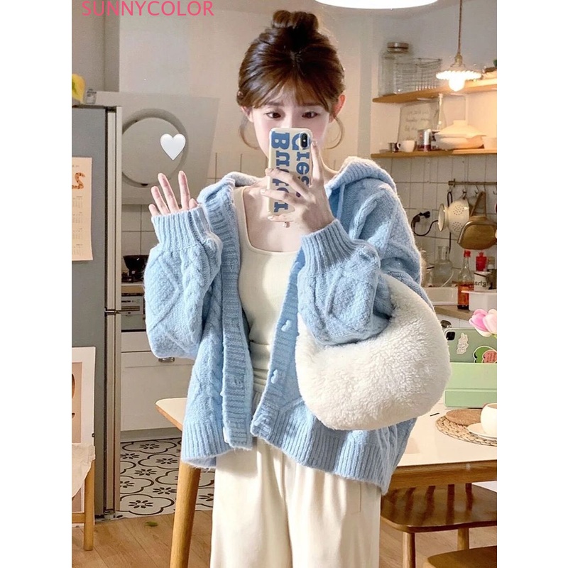 SUNNYCOLOR Áo Sơ Mi áo sơ mi nữ áo kiểu hàn quốc thông thường nhí nhảnh phong cách Fashion WXF23A0O8D 42Z231019