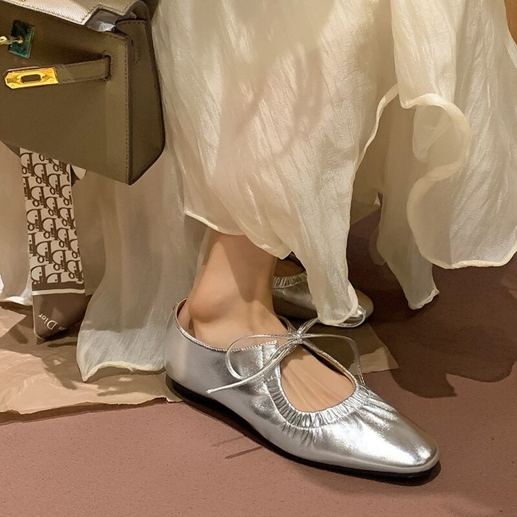 Giày Búp Bê Đế Bằng Mũi Vuông Thời Trang Cho Nữ size 35-40