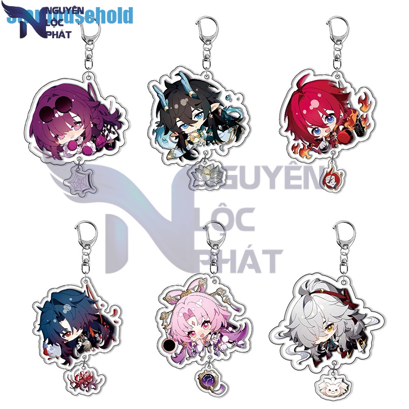 Imbibitor lunae star rail keychain kafka blade double piece acrylic mặt dây chuyền nlp shop