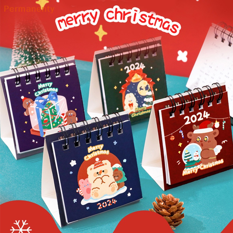 Lịch Để Bàn mini Năm 2024 kawaii Hoạt Hình Dễ Thương Ghi Chú Lập Kế Hoạch Hàng Ngày Để Bàn