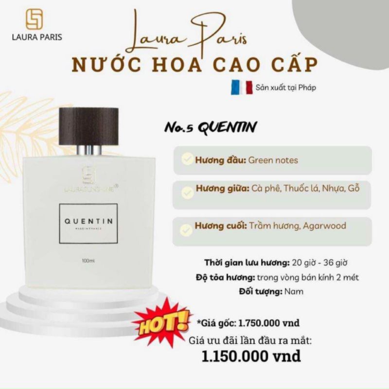 Nước hoa nam Laura Paris #5 Quentin 100ml _Nhật Kim Anh
