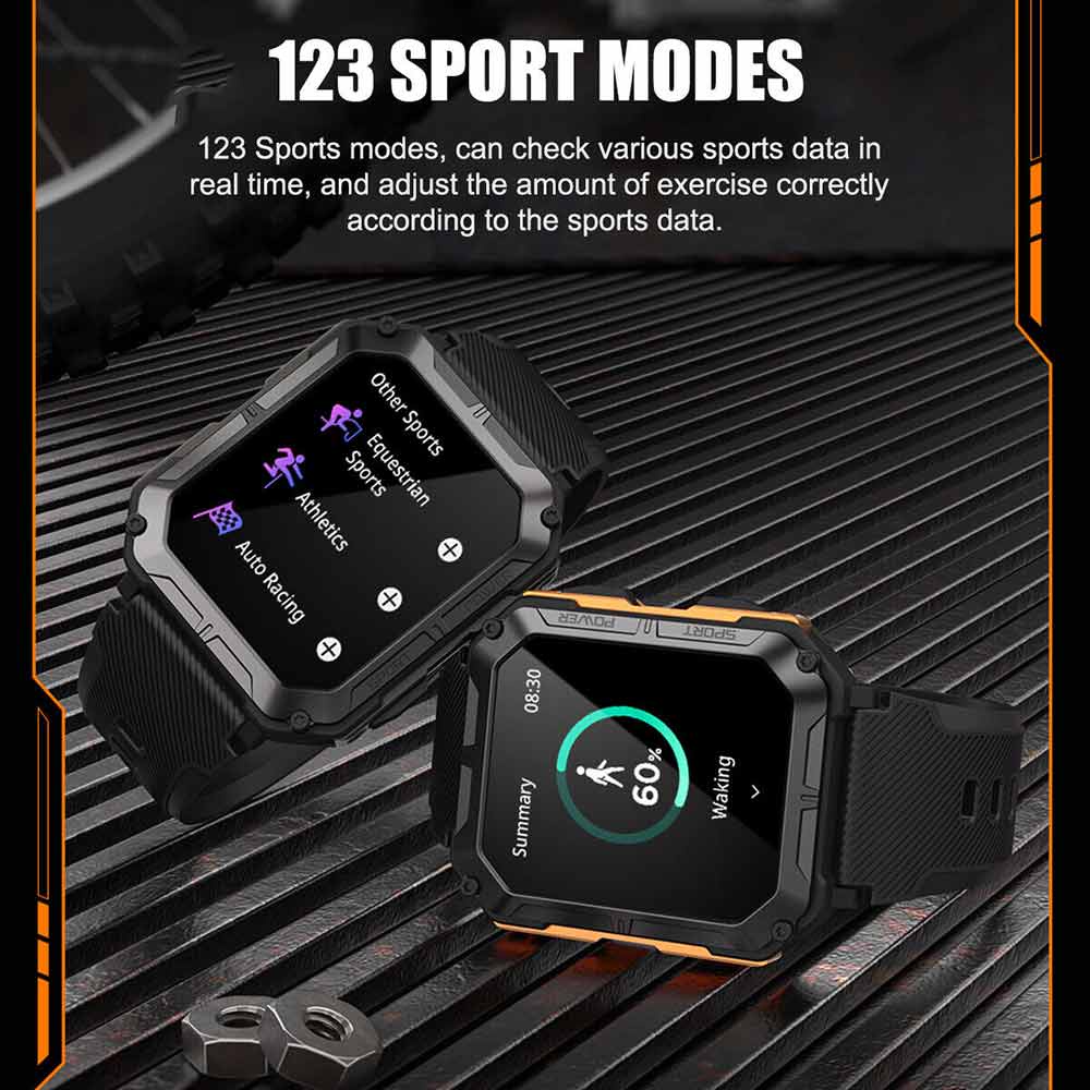 Smart Watch For Men Fitness Tracker IP68 Waterproof Smartwatch Men Outdoor Bluetooth Call Watch