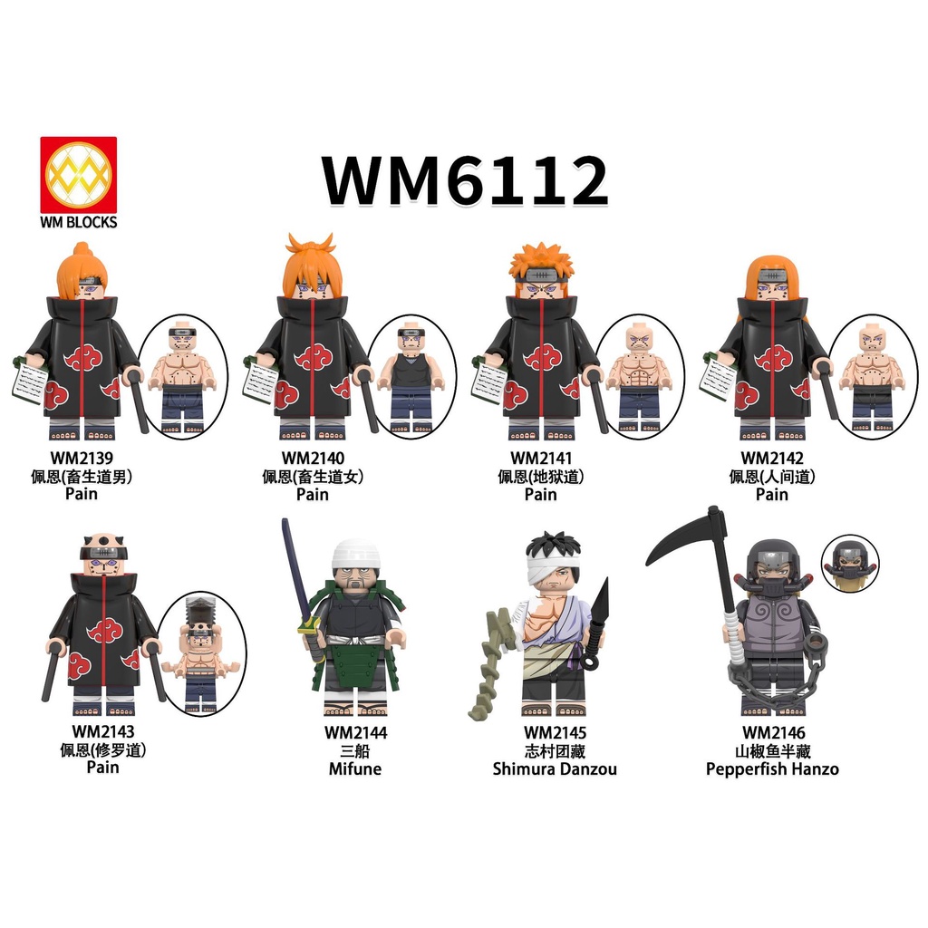 Naruto Mô Hình Nhân Vật uchiha itachi minifigures wm6112