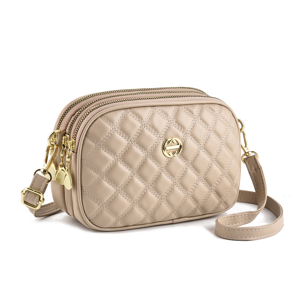 Ielgy Túi Đeo Chéo Đựng Máy Ảnh Đính Kim Cương Đen Sang Trọng