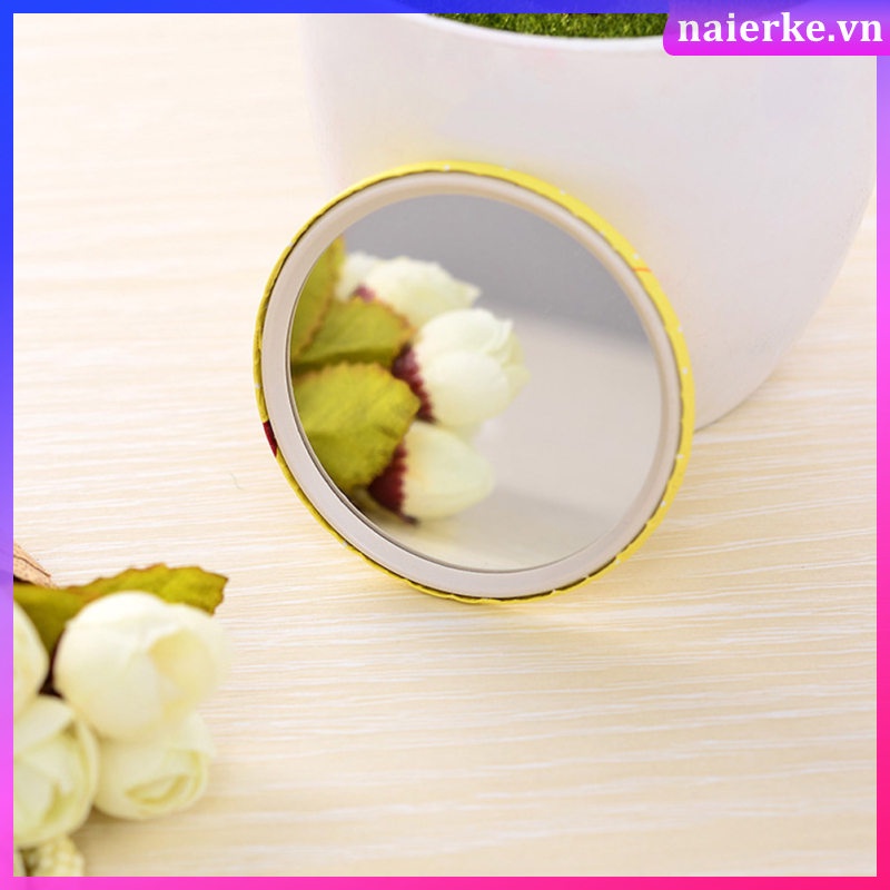 Gương Trang Điểm mini Bỏ Túi Hình Tròn Bằng Kính