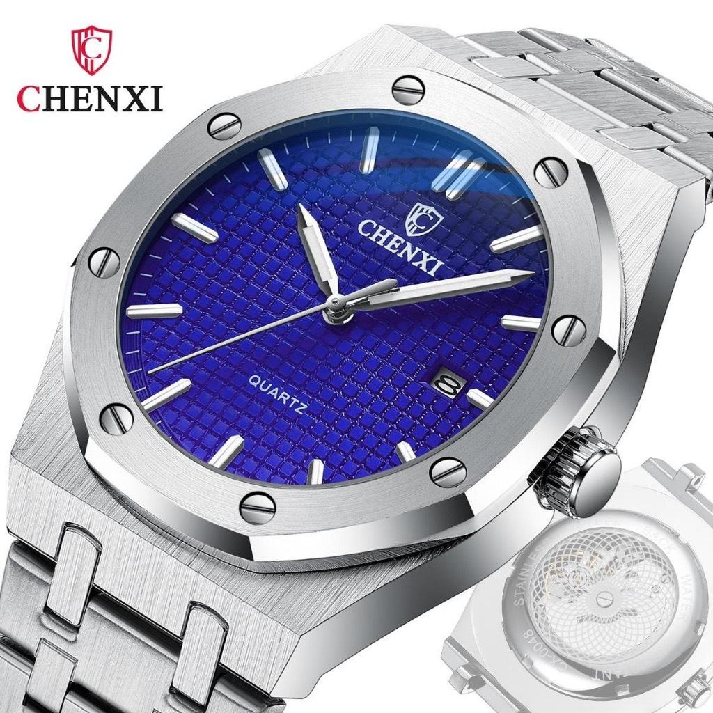 Đồng Hồ Nam Cao Cấp CHENXI X6 Kính Lồi Dây Thép Đúc