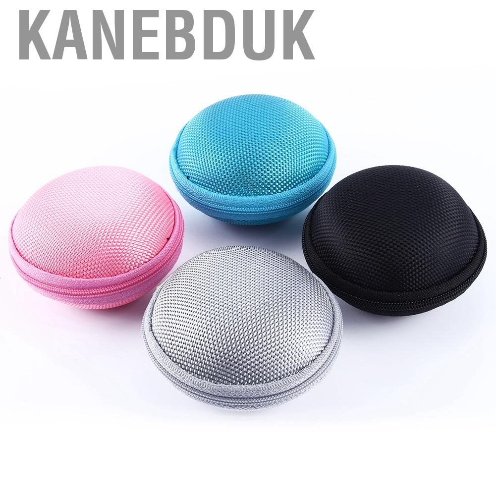 Kanebduk Colorful Mini  Headphone Earbud Carrying Storage Bag Pouch Hard Case
