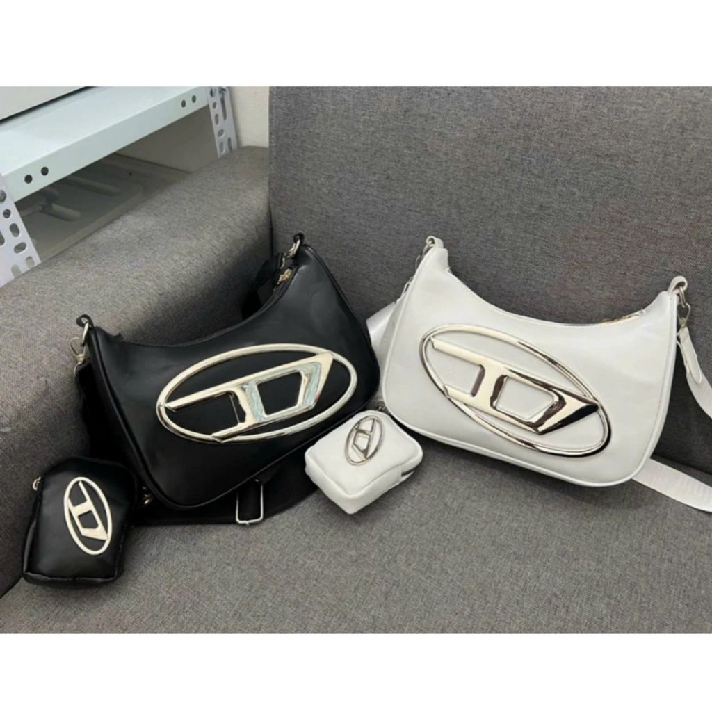Túi xách nữ  chữ D.i.e.s.e.l sét 2 chi tiết tặng kem túi nhỏ xinh