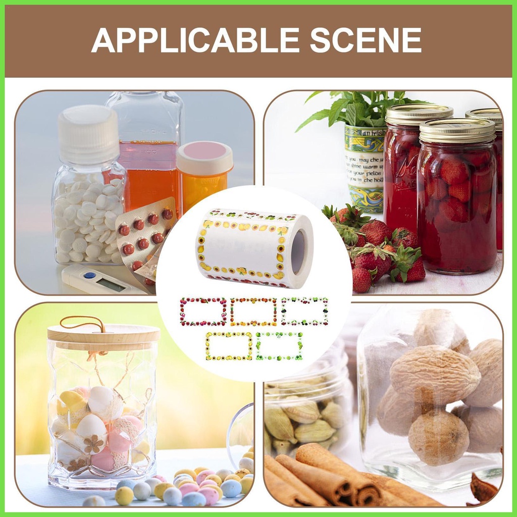 Set 250 Nhãn Dán Ghi Tên Chai Lọ Gia Vị Cho Trẻ Em