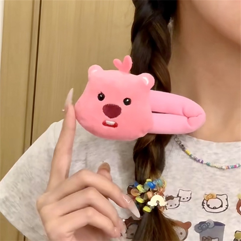 Kawaii Dây Buộc Tóc bb Hình Búp Bê Nhồi Bông Màu Hồng Dễ Thương Làm Quà Tặng Cho Bé Gái