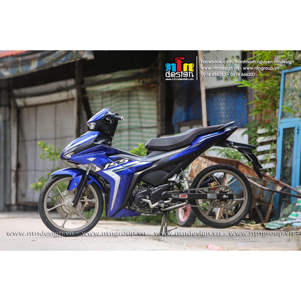 Tem rời Y16ZR 2023 cho Exciter 155 xanh GP - tem cao cấp không bay màu