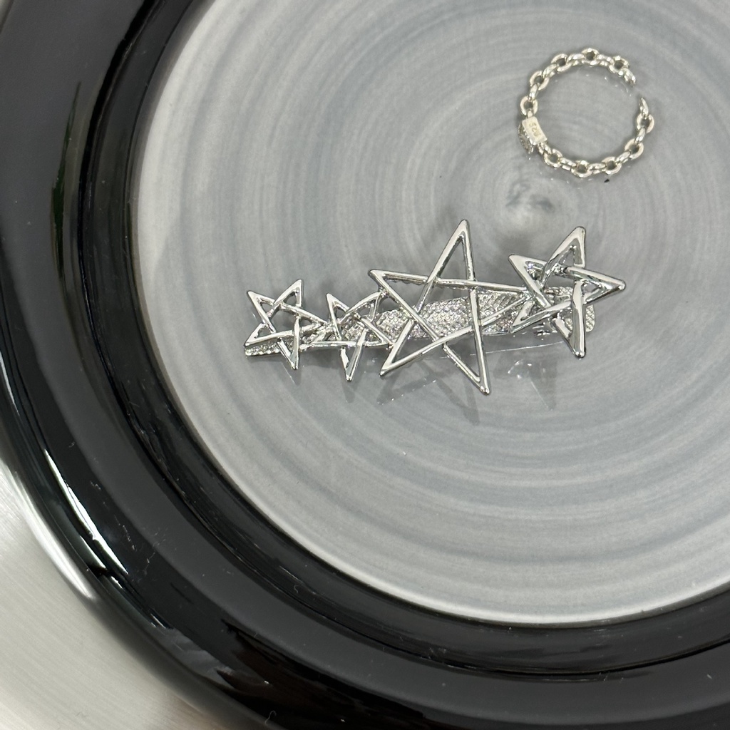 Thời Trang Kẹp Tóc Hình Ngôi Sao Năm Cánh Phong Cách Hàn Quốc