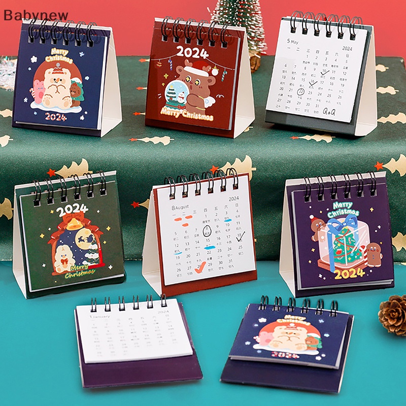 Lịch Để Bàn mini Họa Tiết Hoạt Hình Giáng Sinh 2024
