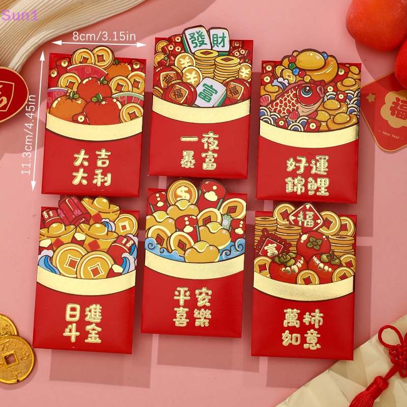 Sun1 > Set 6 Bao Lì Xì Năm Mới 2024 Họa Tiết Rồng