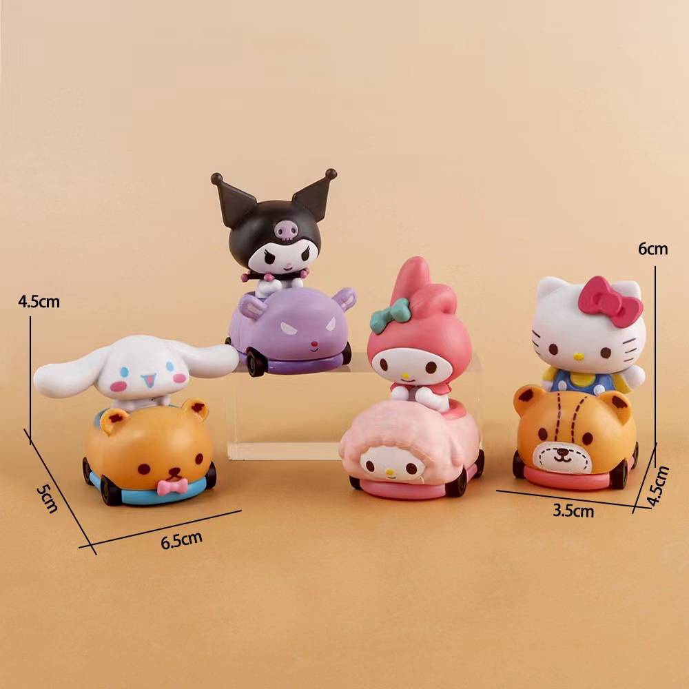 Yyds Bộ 4 Mô Hình Nhân Vật sanrio kitty melody kitty cinnamoroll Trang Trí Bánh Kem Sinh Nhật Cho Bé