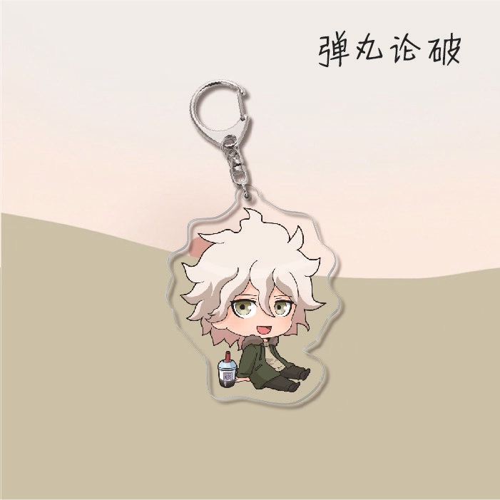 Hoạt hình trò chơi ngoại vi acrylic móc khóa Danganronpa 4 Monokuma Naegi Makoto khuôn viên trường quà tặng sáng tạo