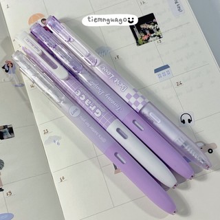 Bút gel Mura Purple Rose mực đen mau khô 0.5mm- Tiệm Ngựa Gỗ