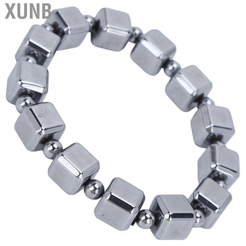 Xunb 0.4in Terahertz Bracelet Rectangle Beads Good Thermal Conductivity Natural BT0