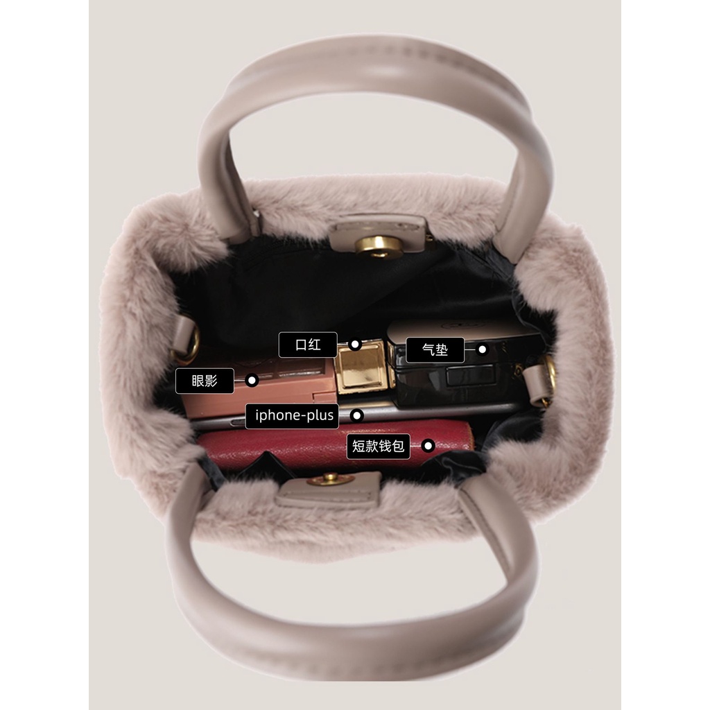 Túi Xách Lông Nhung Túi Đeo Chéo Lông Giả Thời Trang Thu Đông Phong Cách Hàn Quốc Dành Cho Nữ