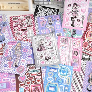 Sticker Dán Trang Trí Nhật Ký Hình Cô Gái Âm Nhạc Dễ Thương diy sticker sticker cute sticker cuộn sticker kuromi sticker mini stickers sổ đựng sticker hộp sticker miếng dán sticker in sticker sticker genshin sticker sanrio sticker anime chống nước sticker