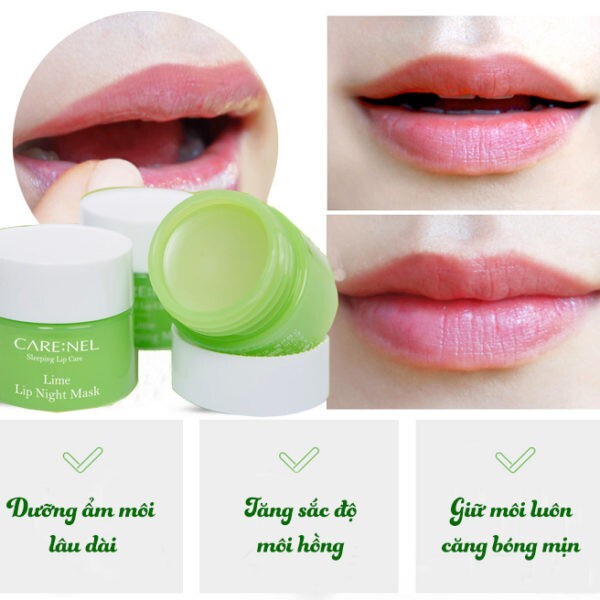 Mặt Nạ Ngủ Môi Care:Nel dưỡng ẩm và tẩy tế bào chết Lip Sleeping Mask Berry 5g