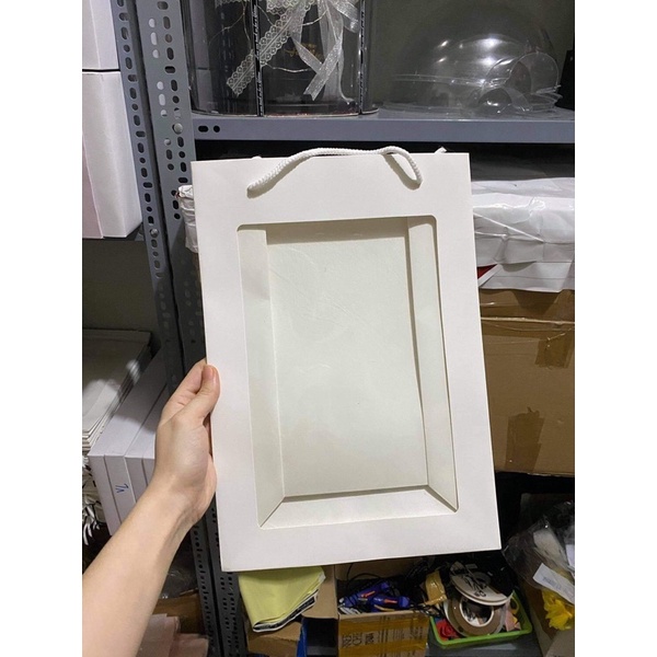 TÚI GIẤY MẶT KÍNH ĐỰNG HOA SIZE 12x25x36cm MUA TỪ 5 CÁI TRỞ LÊN