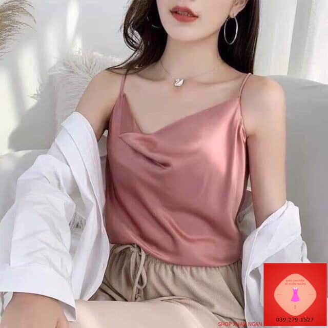 Áo hai phi lụa 2 dây hót trơn ( bảng màu phía sau)