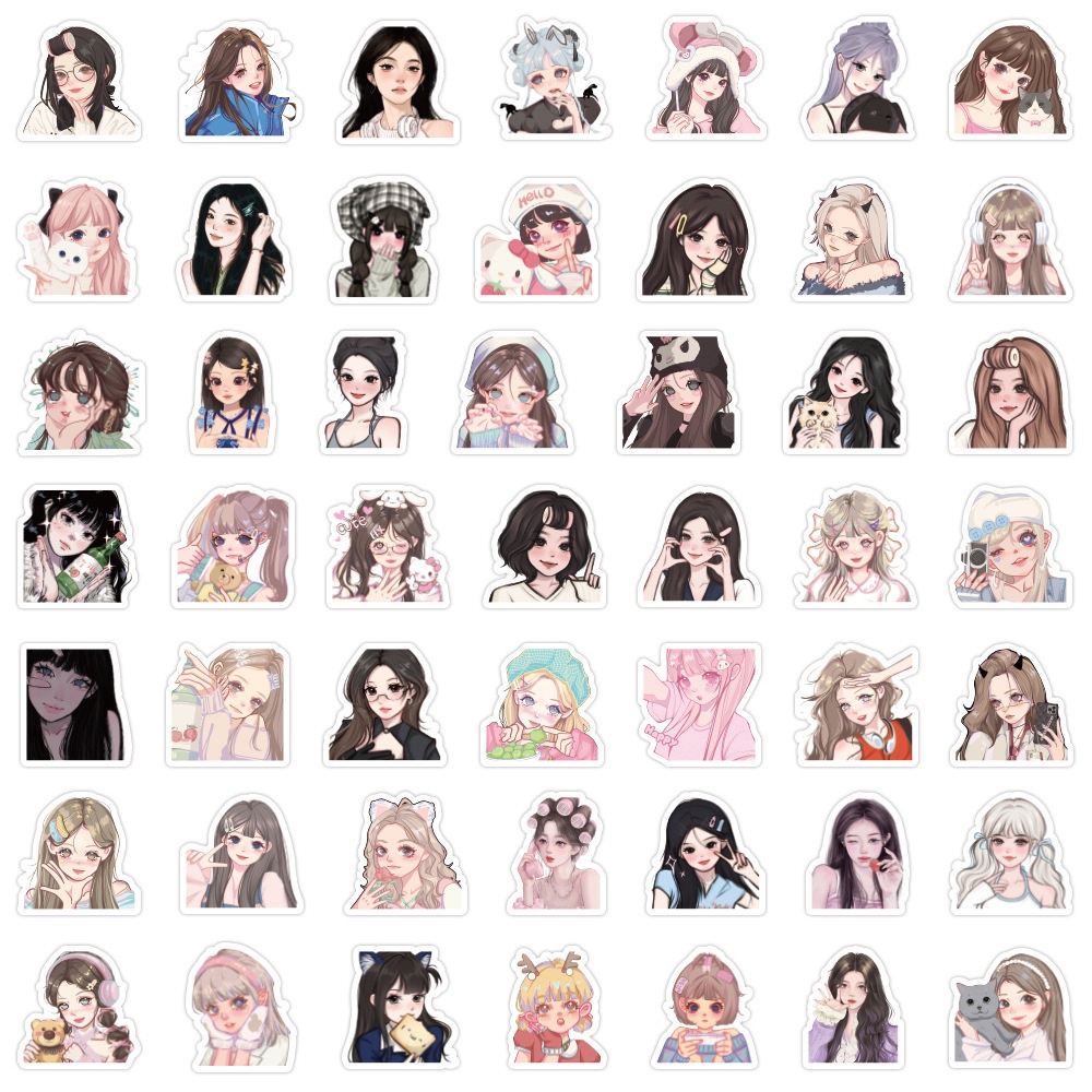 Set 100 Miếng Dán Trang Trí Mũ Bảo Hiểm / Xe Đạp Hình Trái Tim graffiti Dễ Thương