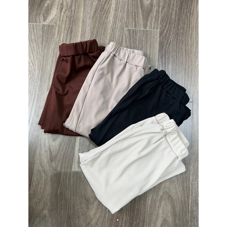 Quần Colza thun gân ống loe