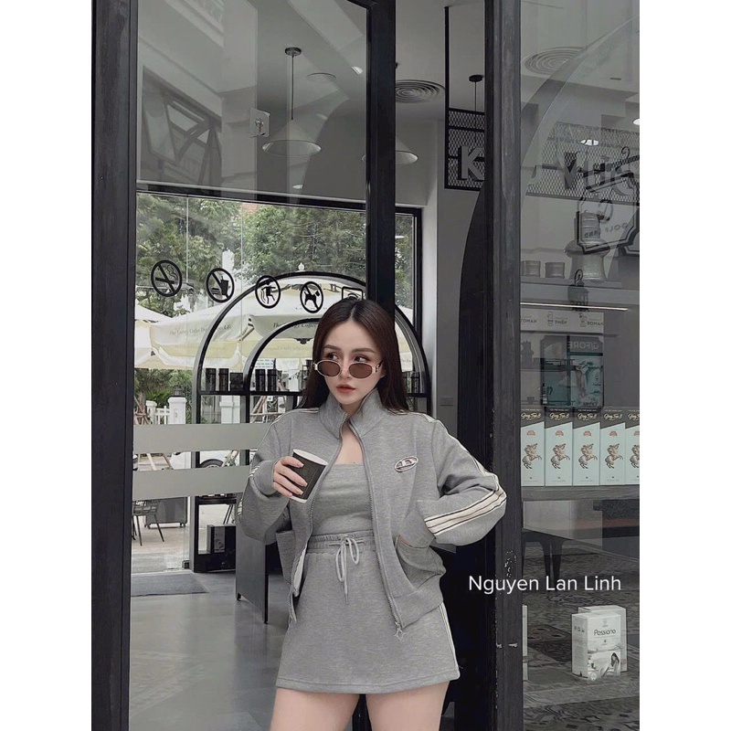 Set áo khoác chân váy