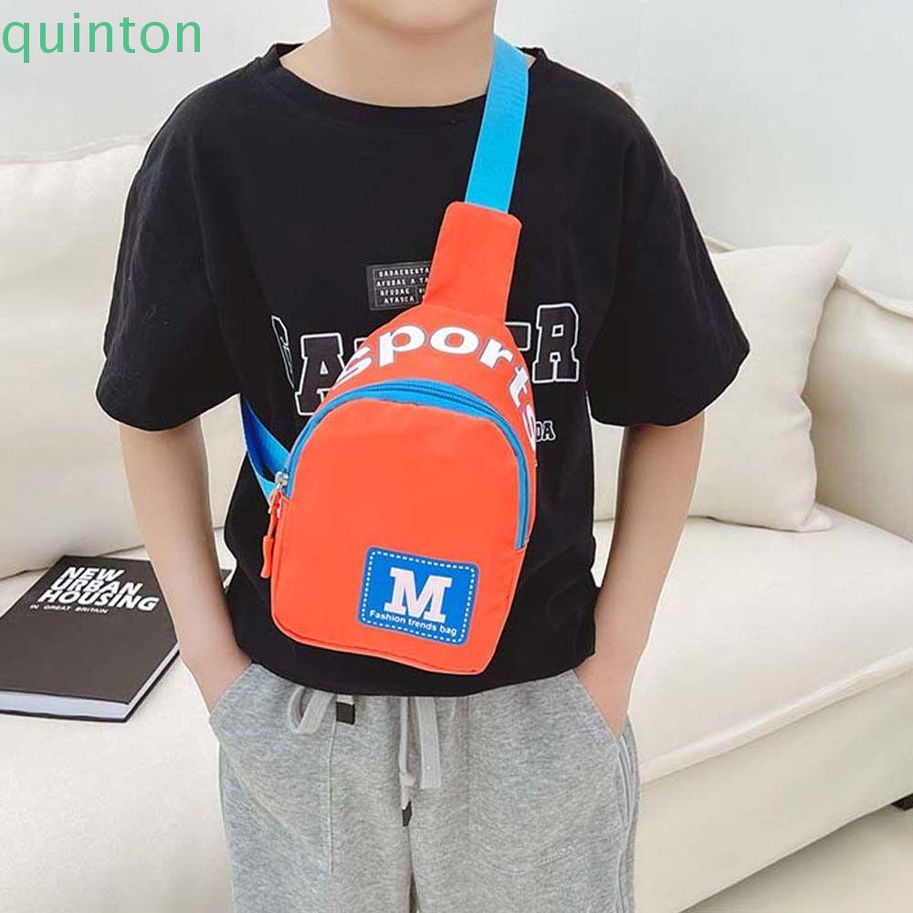 Shanhai Túi Đeo Chéo Ngực Bằng nylon Sức Chứa Lớn Có Khóa Kéo In Chữ Phong Cách Hàn Quốc Dễ Thương Cho Bé Trai / Bé Gái