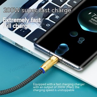 Cáp Sạc Nhanh 200w 3 Trong 1 6a Cho ios android type c