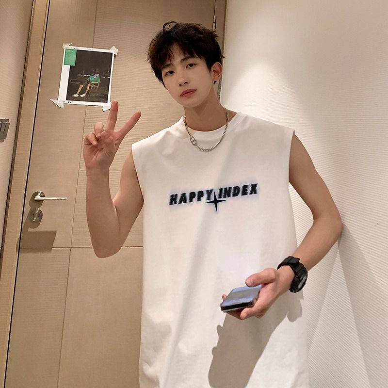 Áo Thun Ba Lỗ In Chữ Thời Trang Nam Tính