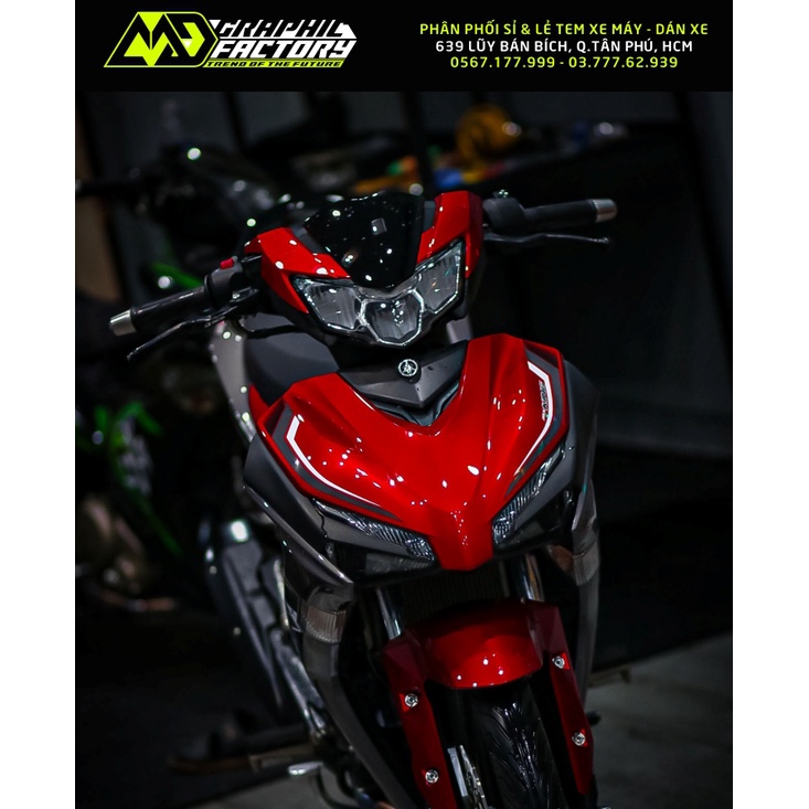 Tem rời Exciter 155 MX King xám đỏ đơn giản - tem không bay màu