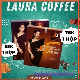 cà phê Đông Trùng Hạ Thảo + Nấm Linh Chi Nhật Kim Anh Laura Coffee (hộp 10 gói) cafe sữa hoà tan uống ngon