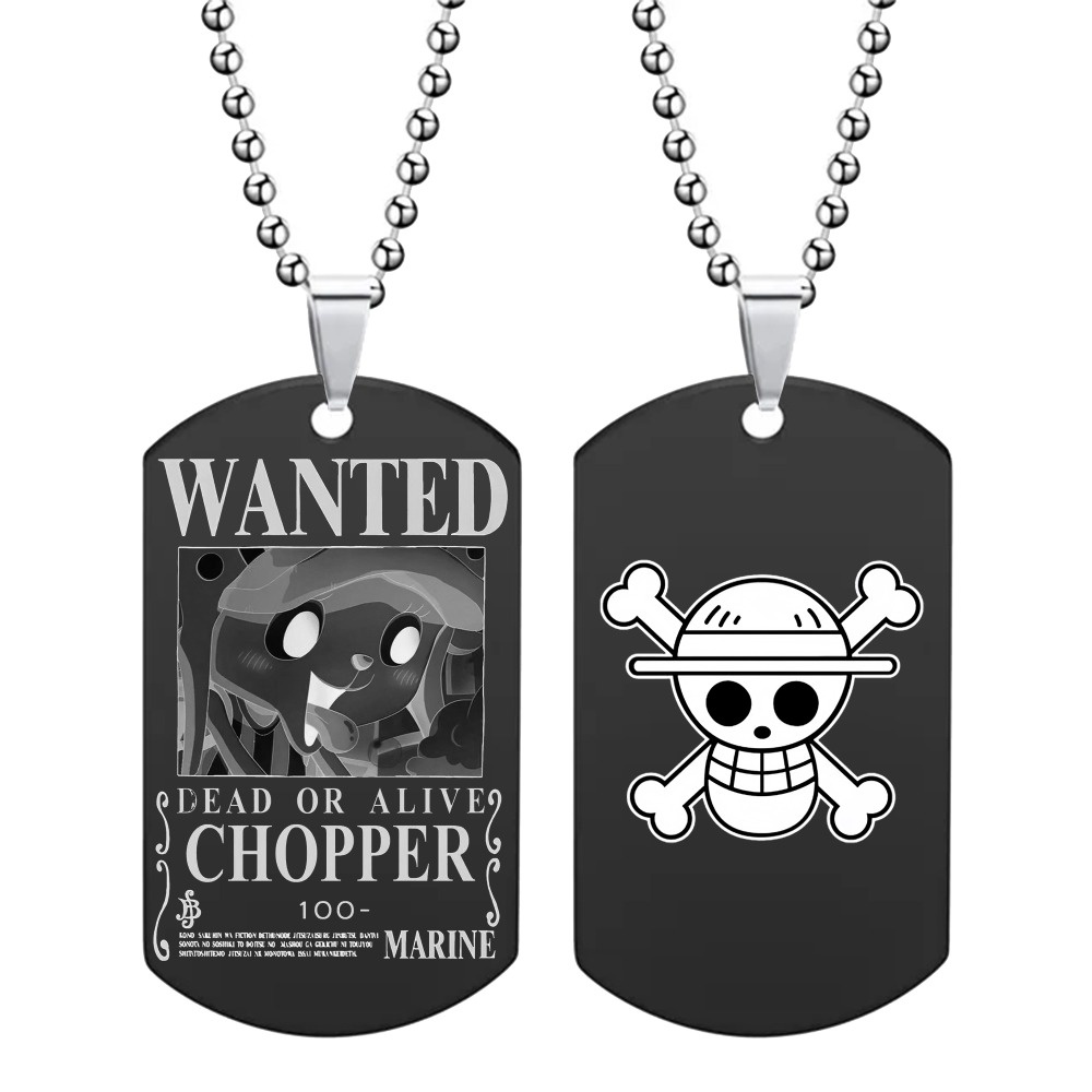Vòng cổ Mặt Hình luffy zoro ace law nami Trong Phim one piece Bằng Thép Không Gỉ Thời Trang Cho Nam Và Nữ