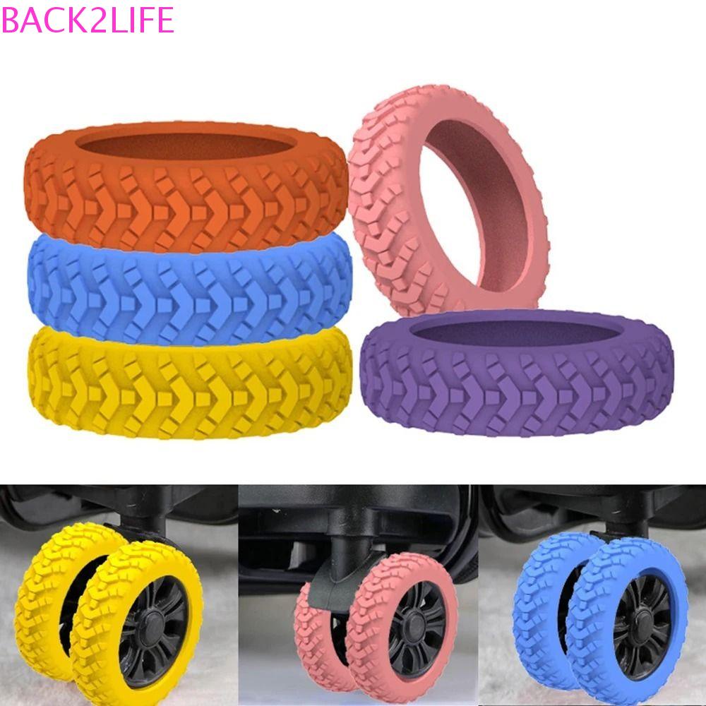 Back2life Set 4 / 8 Bánh Xe Silicon Dày Dặn Giảm Tiếng Ồn Nhiều Màu Tùy Chọn Cho Vali Hành Lý
