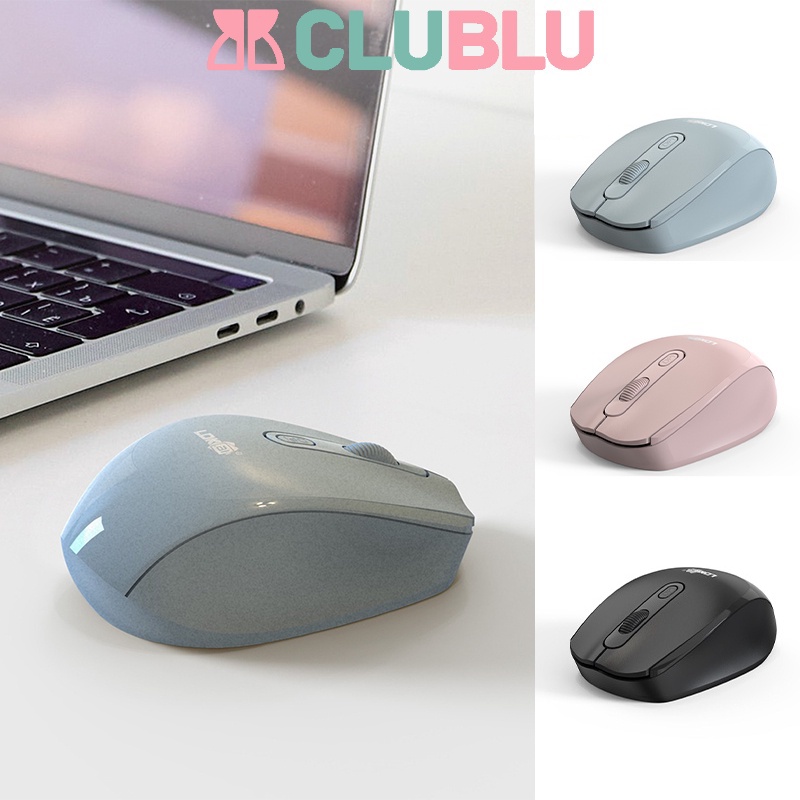 -CLUBLU- Chuột Không Dây 2.4G Nút Ấn Tĩnh Âm Không Gây Ồn Nhỏ Gọn Thuận Tiện Mang Theo Mềm, Nhạy, Bền Đẹp Dùng Laptop