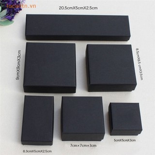Hộp Đựng Trang Sức Bằng Giấy Đen Lucaitn
