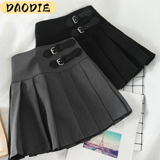 DAODIE Chân Váy KaKi Chữ A Y2K Hàn Quốc Có Quần Trong Lên From Váy xếp ly Hot trend 2023 NEW AU0715