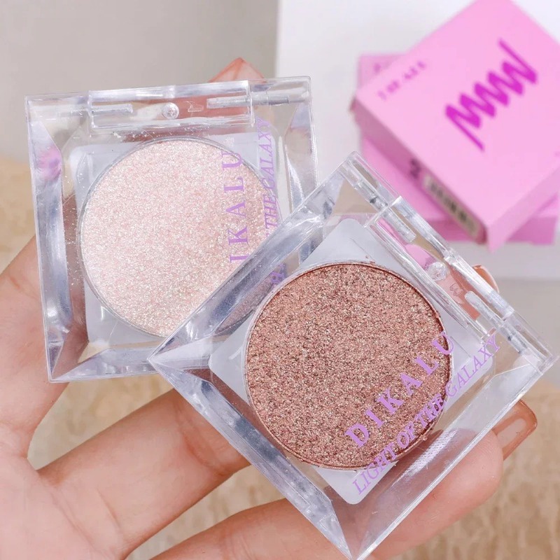 Phấn Mắt Trang Điểm Lâu Trôi Không Thấm Nước Lấp Lánh / Phấn Mắt acrylic Đơn Sắc / Bảng Phấn Mắt Kim Cương mini Trong Suốt Vỏ Sò Lấp Lánh Bắt Sáng