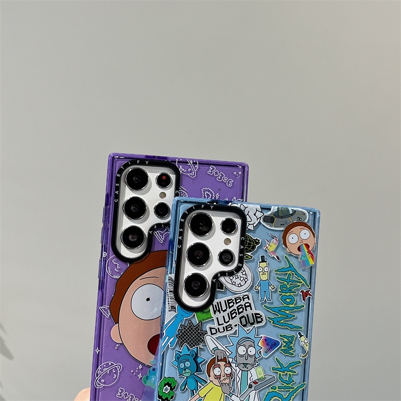 Casetifg Ốp Điện Thoại Silicon tpu Mềm Hình Hoạt Hình rick Lấp Lánh Chống Sốc Cho samsung galaxy s23 plus s22 s23 ultra