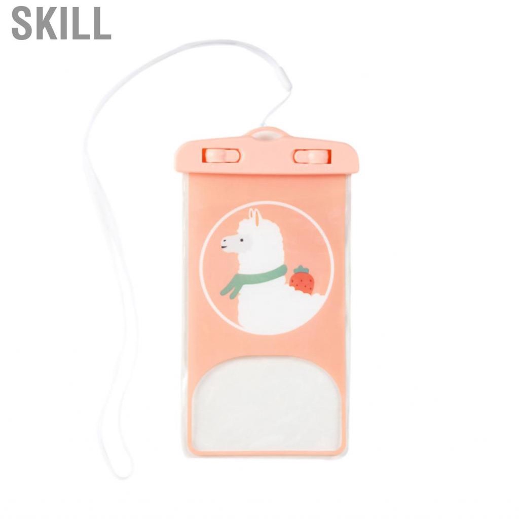 Skill Floating Waterproof Phone Pouch Case Transparent Support Touch Screen for Water Sports Swimming