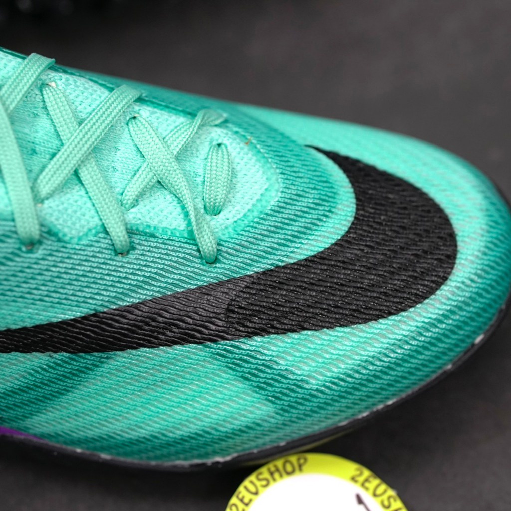 Giày bóng đá cao cổ Air Zoom Mer Superfly 9 Elite Xanh Ngọc, giày đá banh cỏ nhân tạo nam đã khâu đế - 2EVSHOP