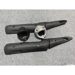 Ốp che pô và chụp pô xe exciter 150 ốp pô 1.1 full đen, đen bạc