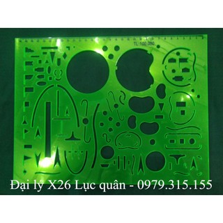 Thước chỉ huy tham mưu mẫu 1 (24x32cm)