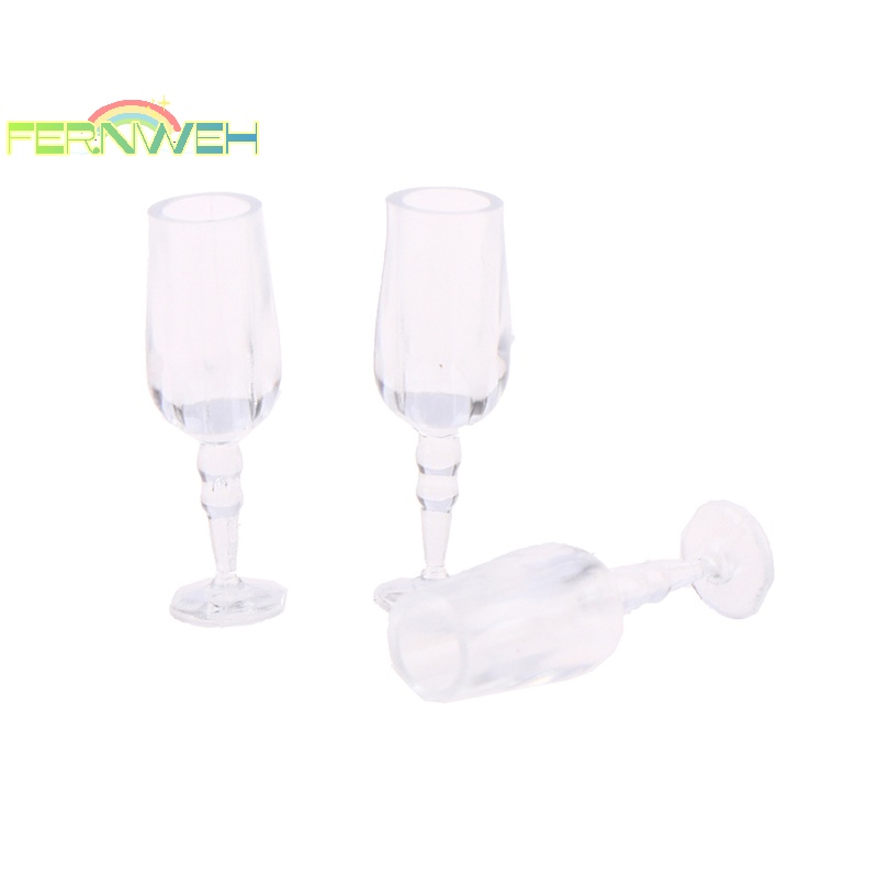 Set 6 Ly Thủy Tinh Uống Rượu Vang Đỏ Cho Nhà Búp Bê