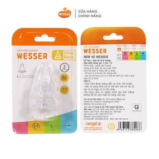 Núm ty cổ HẸP Wesser S/M/L/+ (2 cái/hộp)
